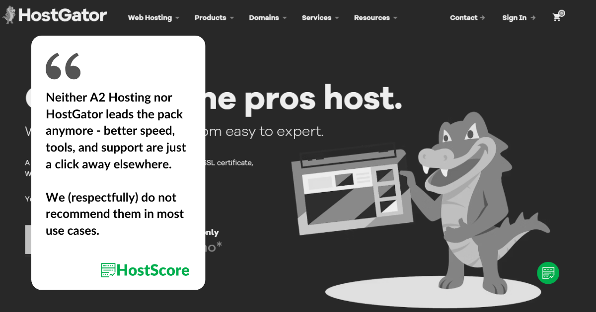 A2 Hosting vs Hostgator