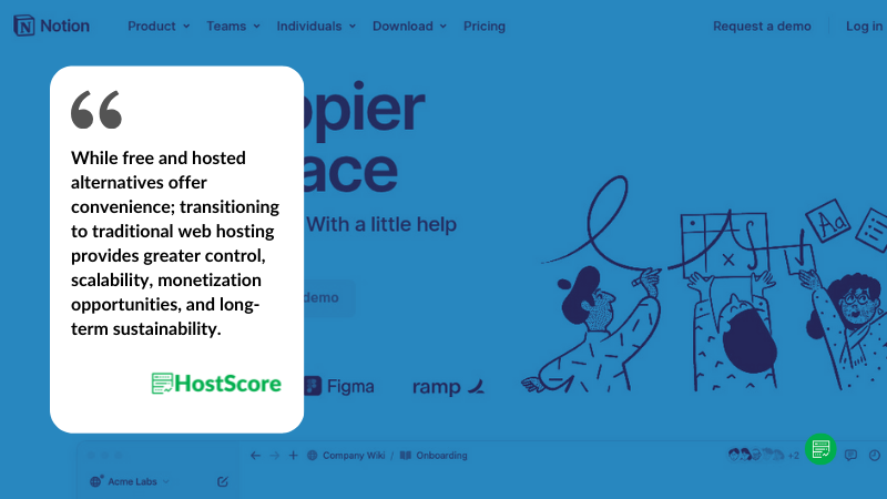 What Are the Best Alternatives to Hosting a Website? While free and hosted alternatives offer convenience, transitioning to traditional web hosting provides greater control, scalability, and long-term sustainability for businesses and content creators.