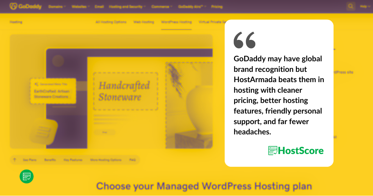 HostArmada vs GoDaddy