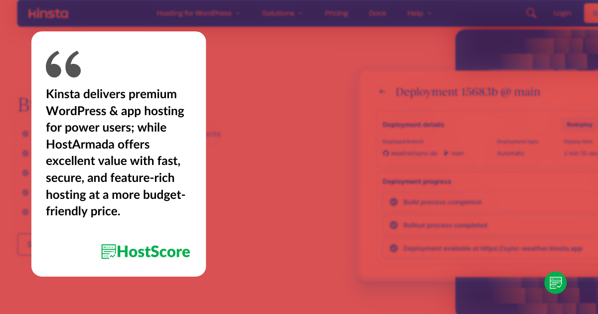 HostArmada vs Kinsta