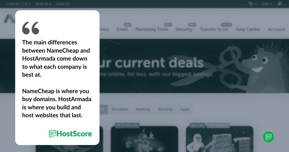 HostArmada vs NameCheap