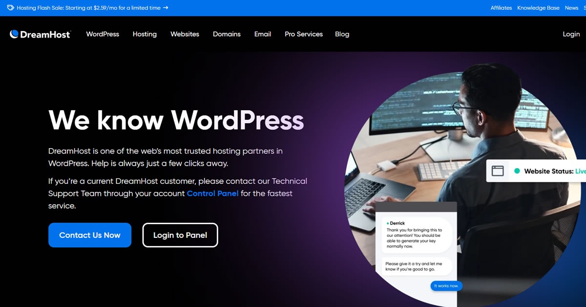DreamHost Customer Support