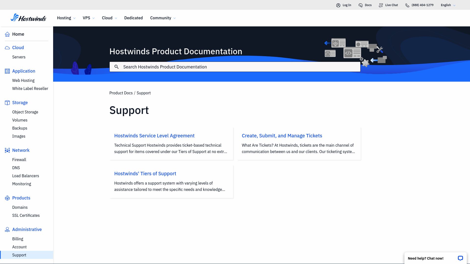 HostWinds صفحة الدعم - أرسل طلب الدعم الخاص بك هنا HostWinds صفحة الدعم