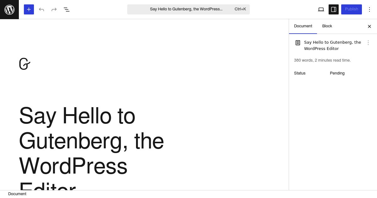 WordPress Gutenberg