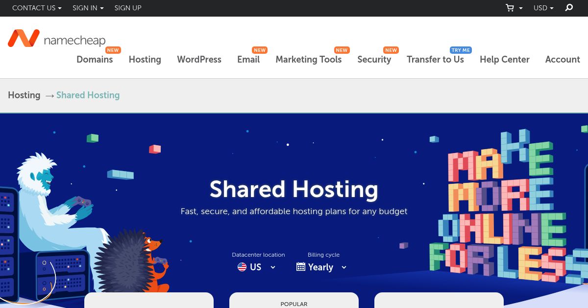 NameCheap 共享主機