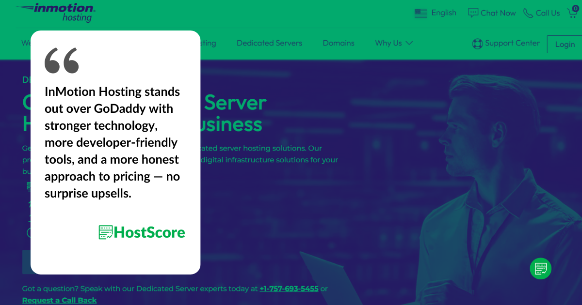 GoDaddy vs InMotion Hosting