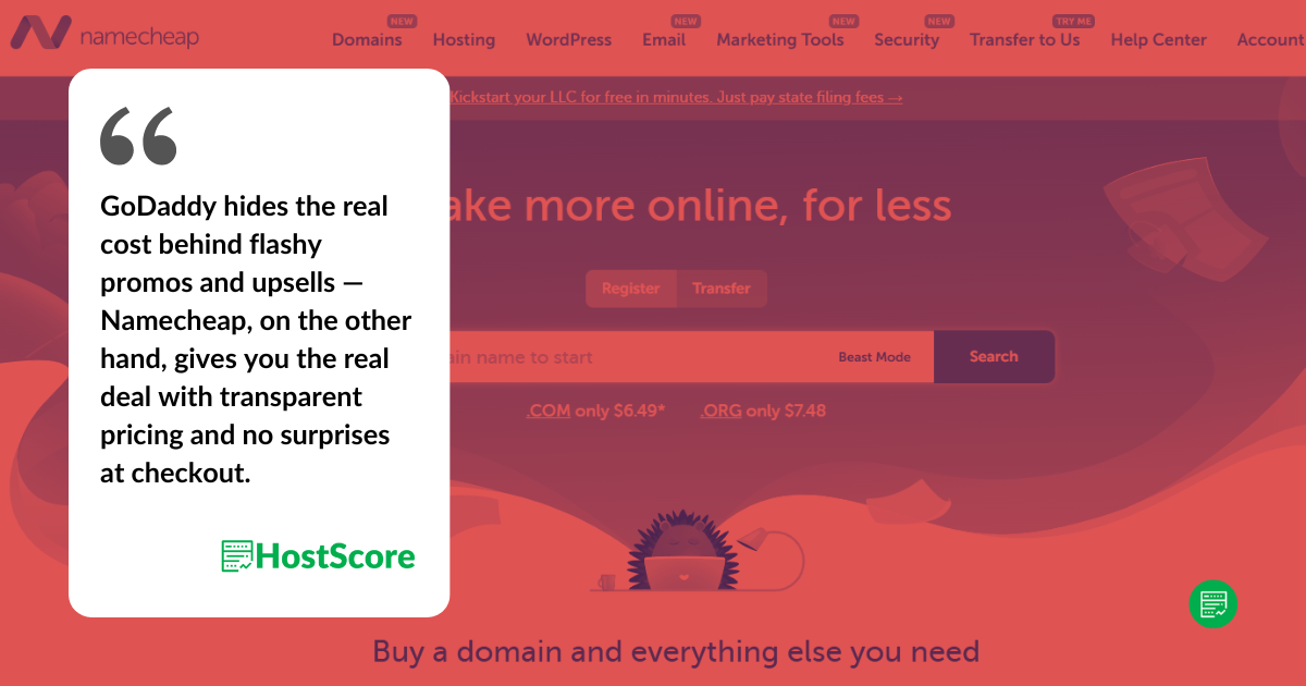 GoDaddy vs NameCheap