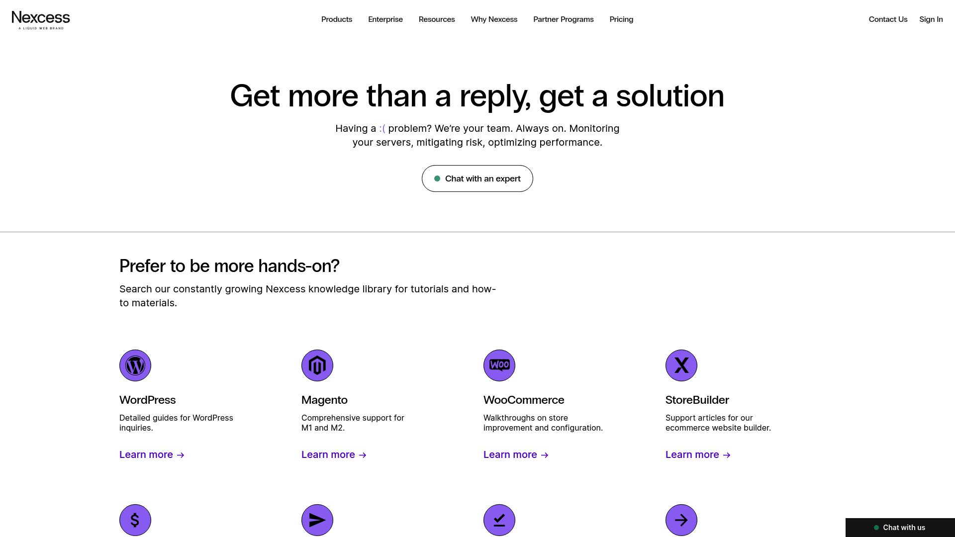 Nexcess Support-Seite – Senden Sie hier Ihre Support-Anfrage Nexcess Support-Seite