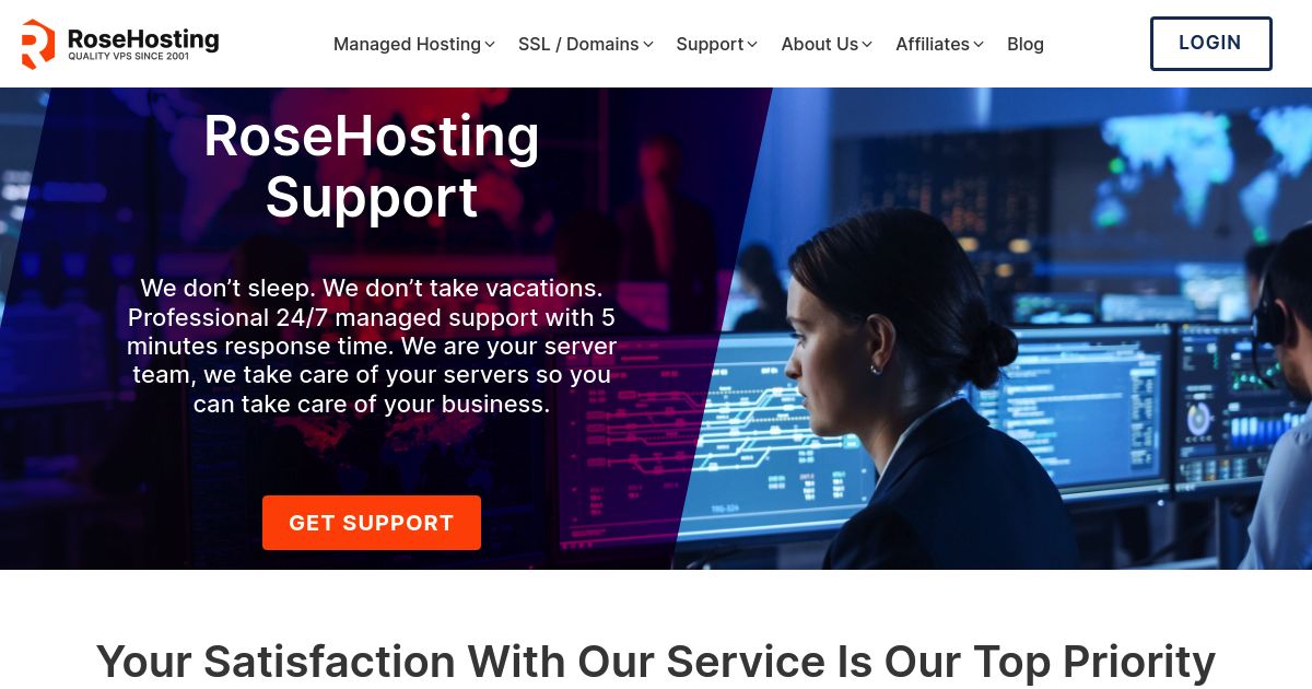 RoseHosting Support Page - Submit Your Support Request Here RoseHosting Support Page