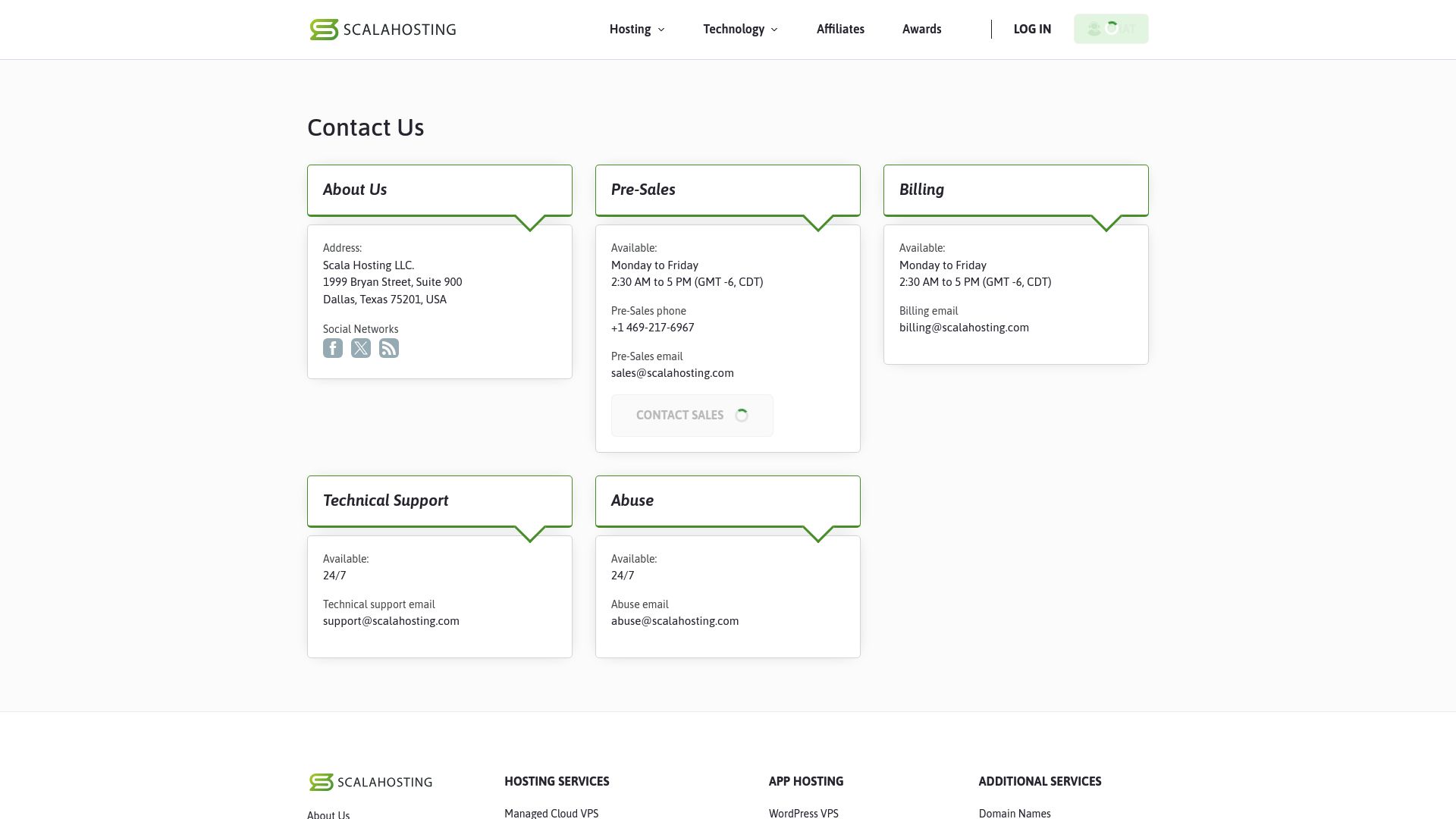ScalaHosting 支持页面 - 在此提交您的支持请求 ScalaHosting 支持页面