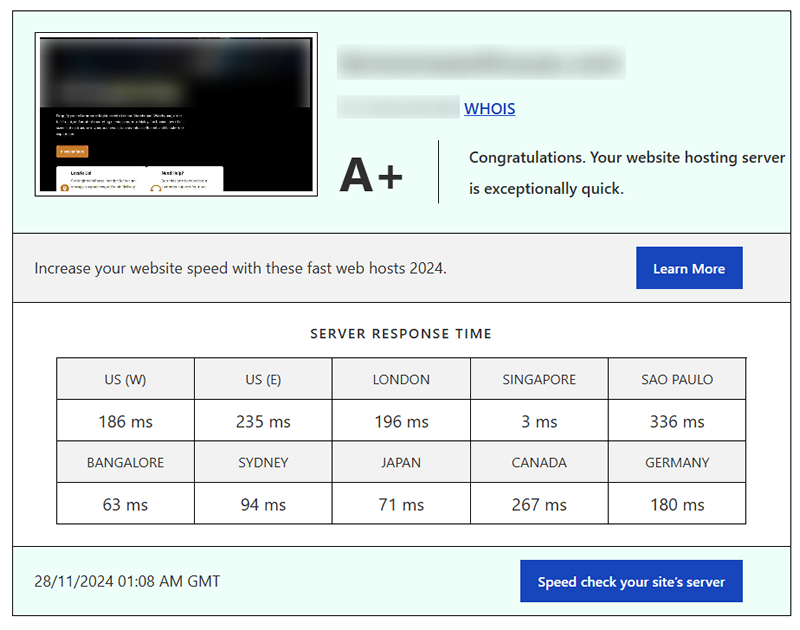 SiteGround Hosting Speed Ratings Siteground Speed Tests