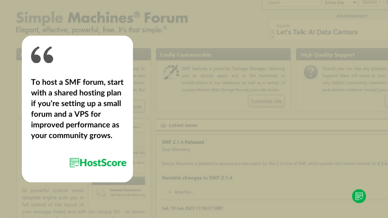 SMF Forum Hosting: Best Providers, Integrations, Plans & Features