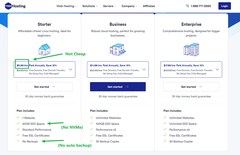 TMD Hosting Pricing TMD Hosting Pricing