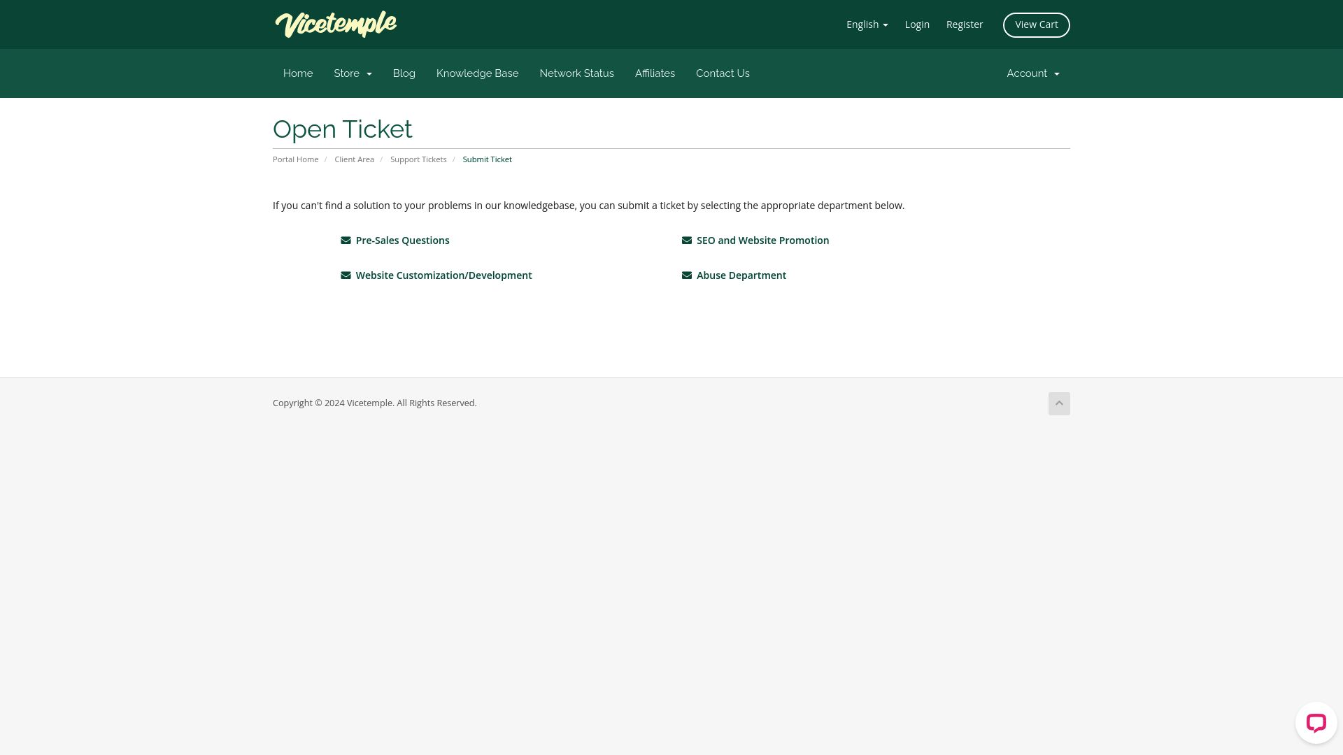 Vice Temple Support Page - Submit Your Support Request Here Vice Temple Support Page